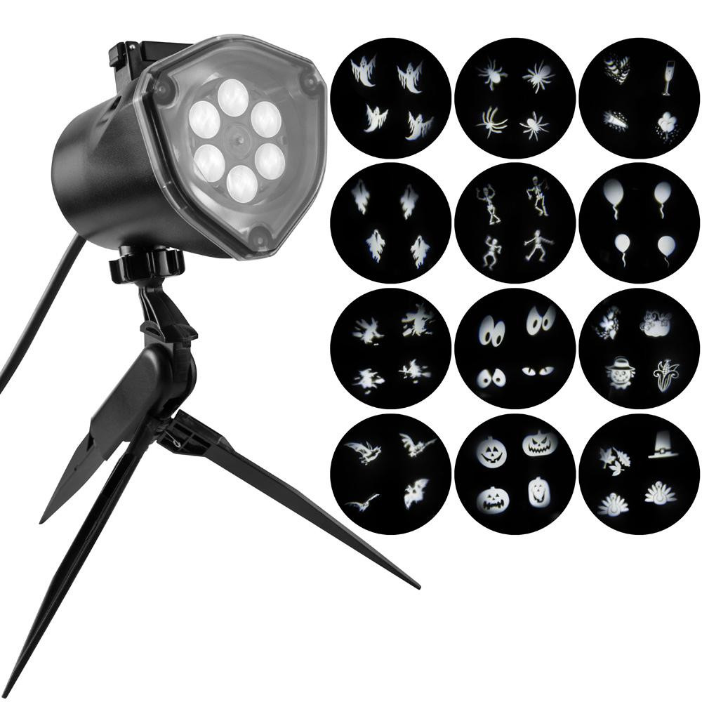 Tis Your Season LED White WhirlAMotion Strobe Light Stake with 12