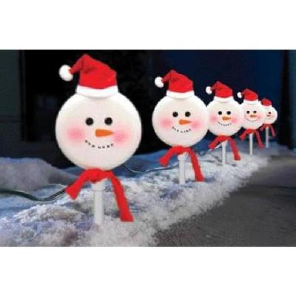 Snowman stake lights clearance