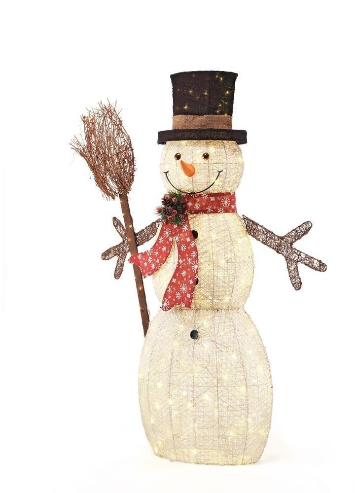 Tis Your Season | 60 in. LED PVC Cotton String Snowman