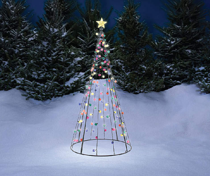 Tis Your Season | 7 Foot Light-Up Twinkle String Cone Tree Christmas Tree