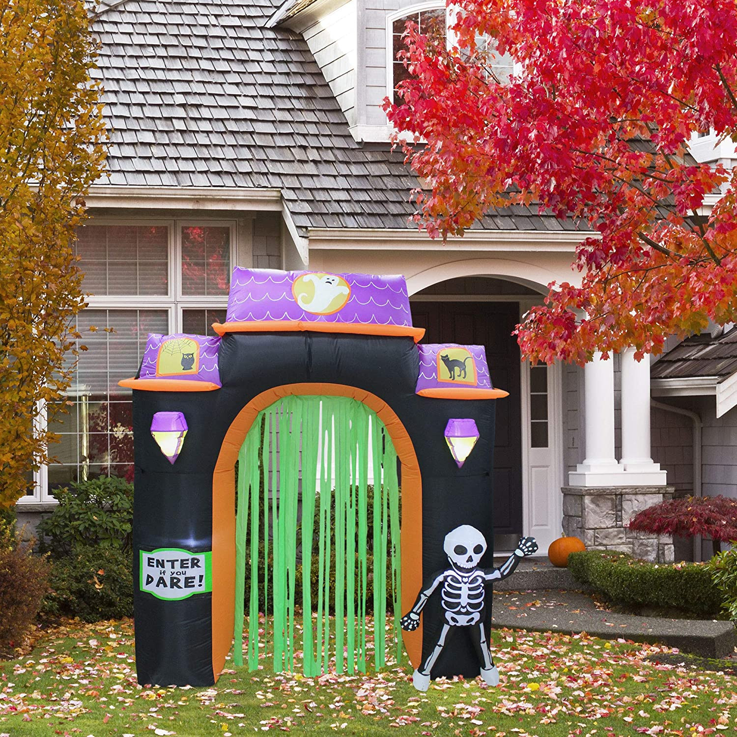 Tis Your Season | 8 ft. Halloween Inflatable Haunted House Archway