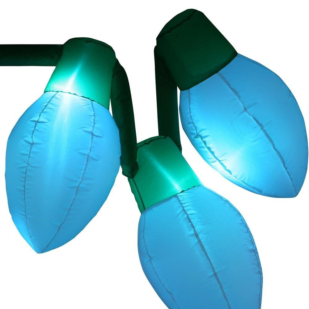 Tis Your Season 9' Hanging Color Changing Inflatable Bulbs Christmas