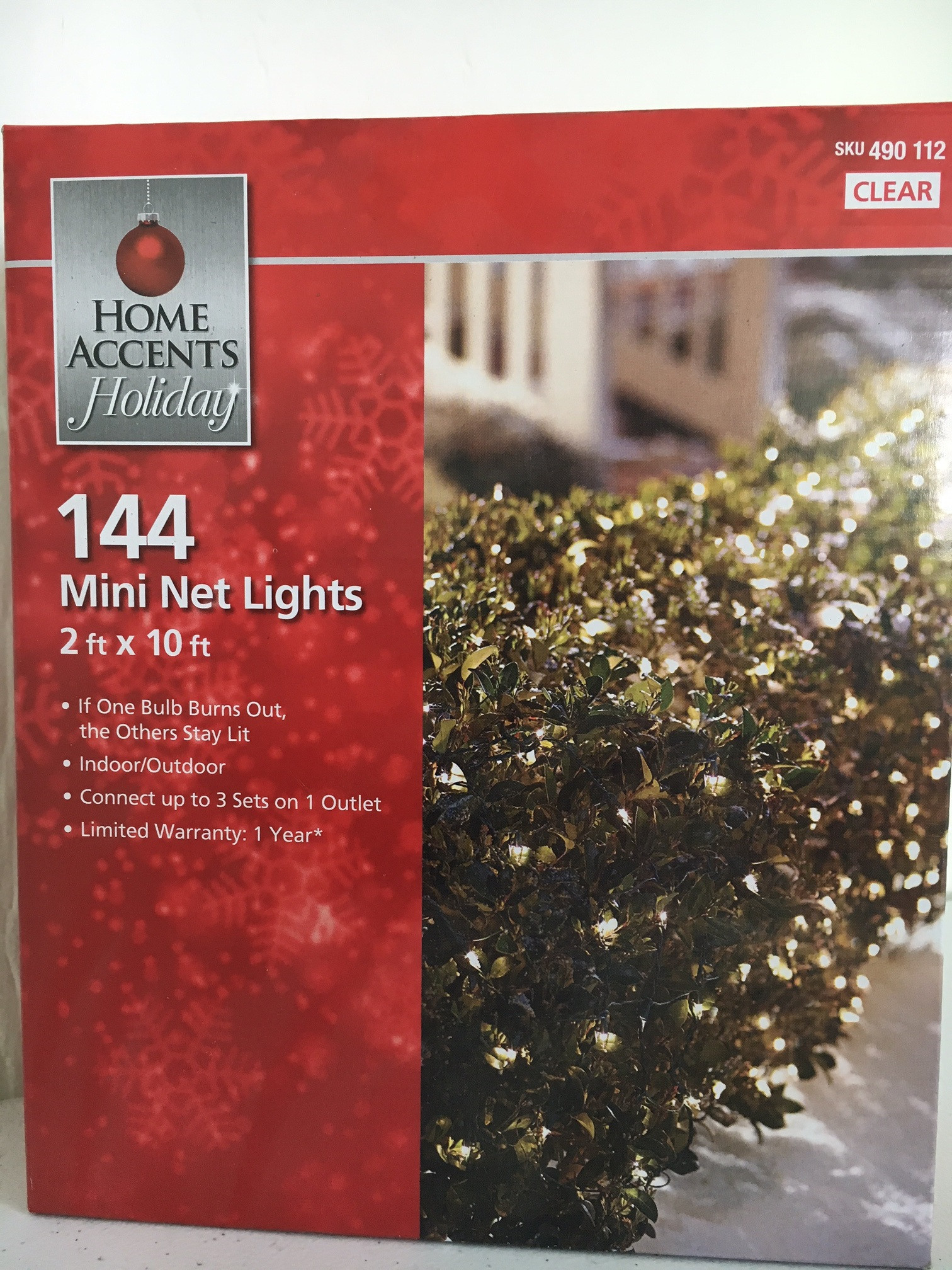 Tis Your Season 144Light Clear 2 ft. x 10 ft. Net Light Set