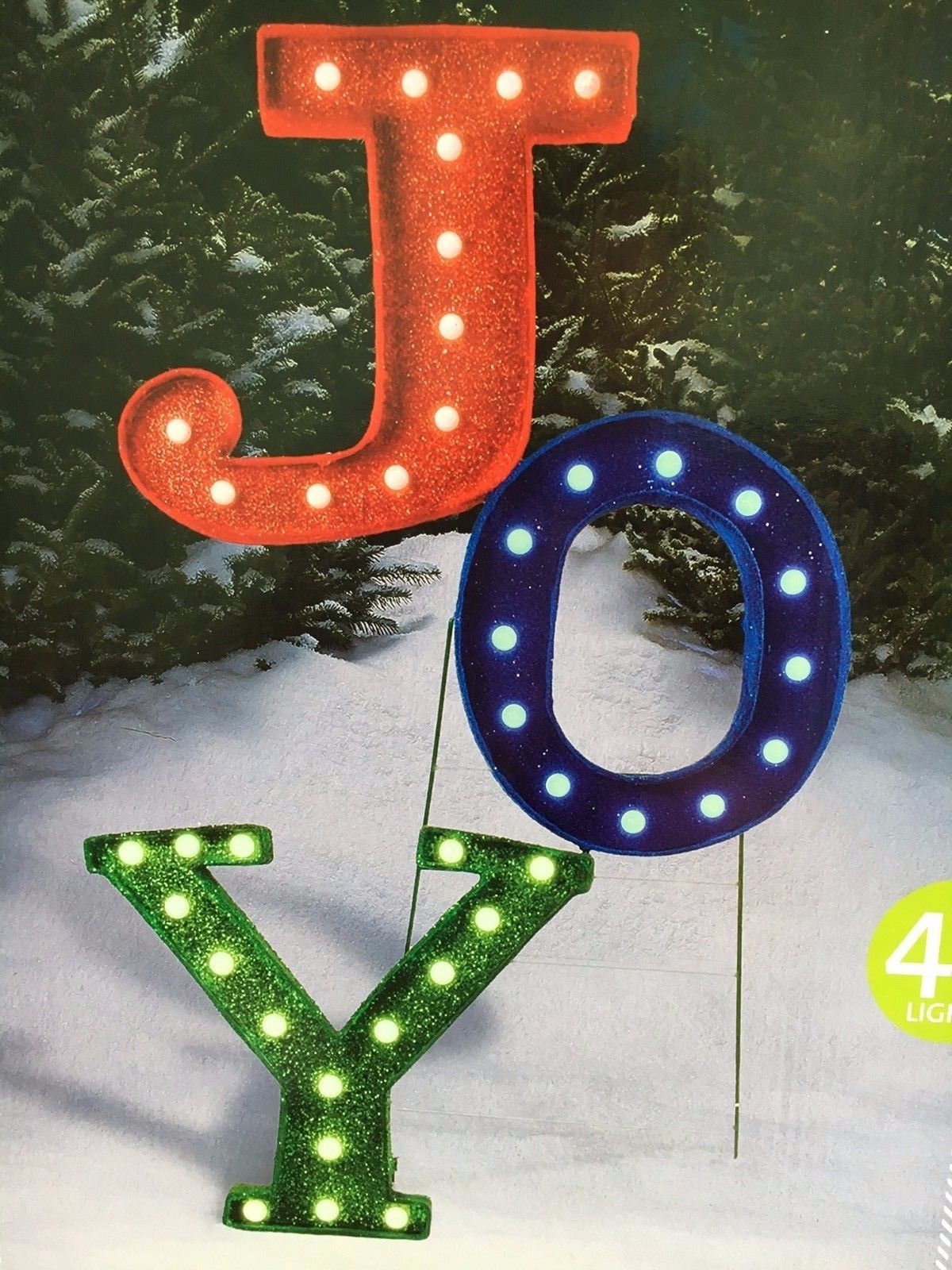 Tis Your Season  46" Joy Marquee Sign with 40 Lights Outdoor Christmas Decoration