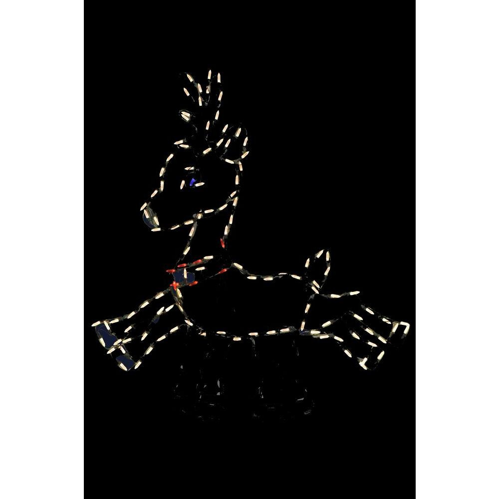 Tis Your Season 54 in. Animotion LED Leaping Reindeer Christmas Wire