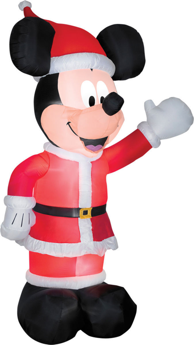 mickey mouse inflatable santa suit yard outdoor decoration views tis season
