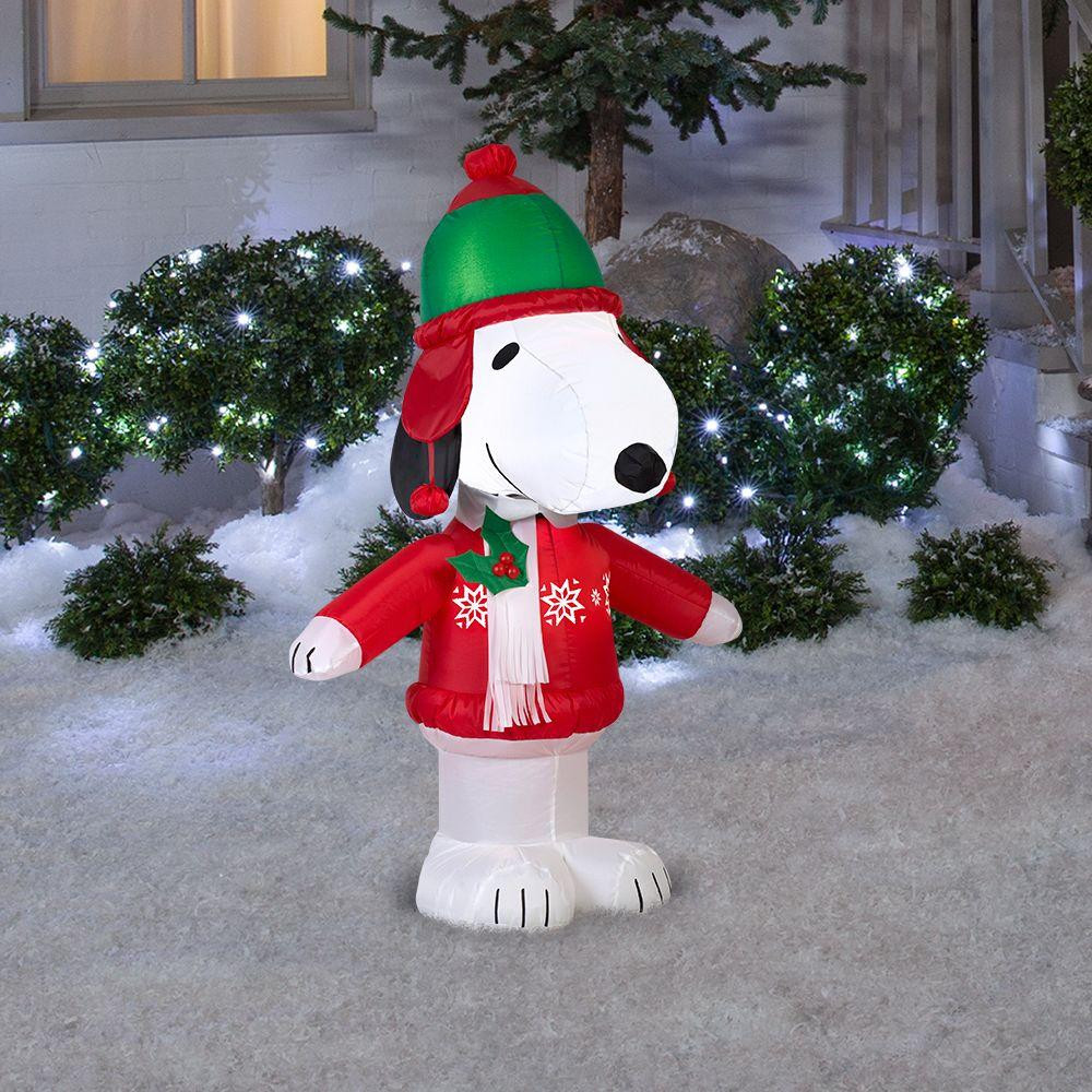 Tis Your Season | 3.5' Peanuts Gang Snoopy Dog Airblown Inflatable ...