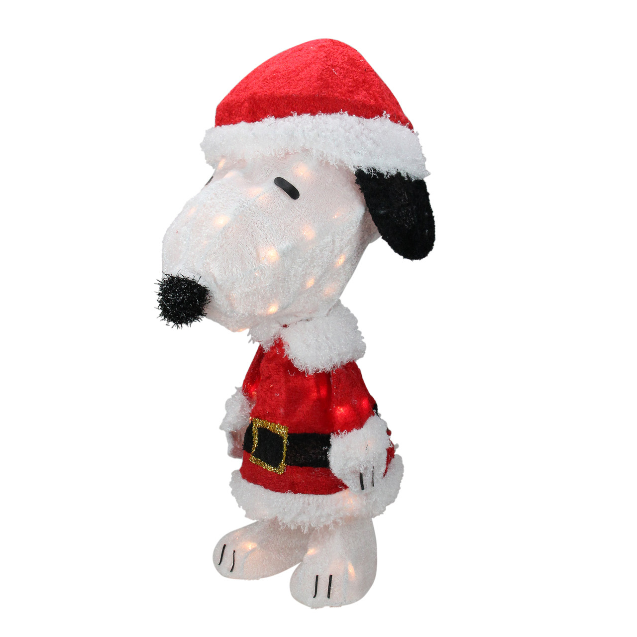 18 in. LED 3D Pre-Lit Snoopy in Santa Suit