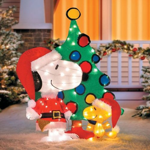 Tis Your Season 42 Peanuts Snoopy Woodstock 3 Piece Pre Lit