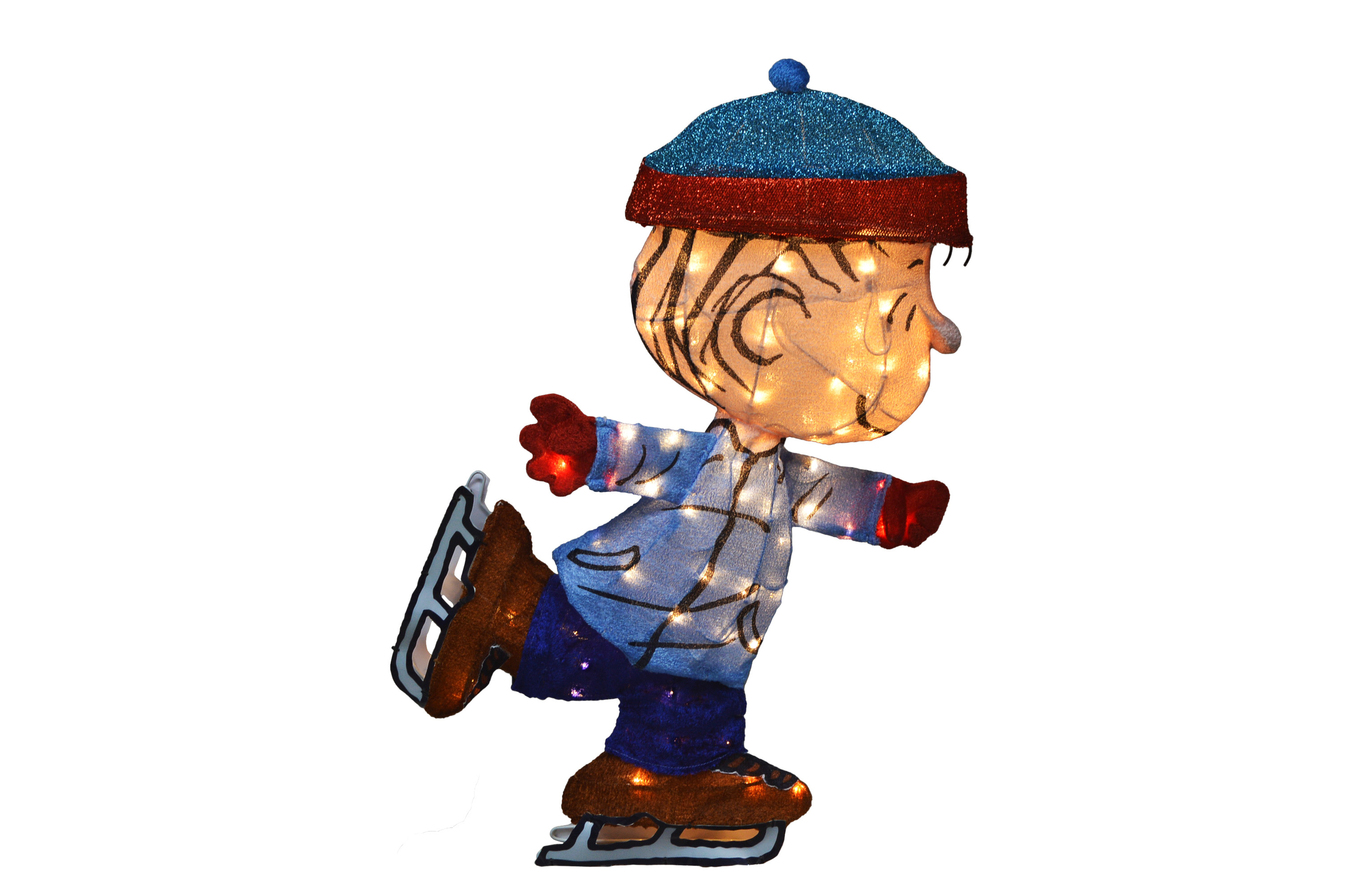 Peanuts Gang Ice Skating Linus 32" 3D LED "A Charlie Brown Christmas" Decorations