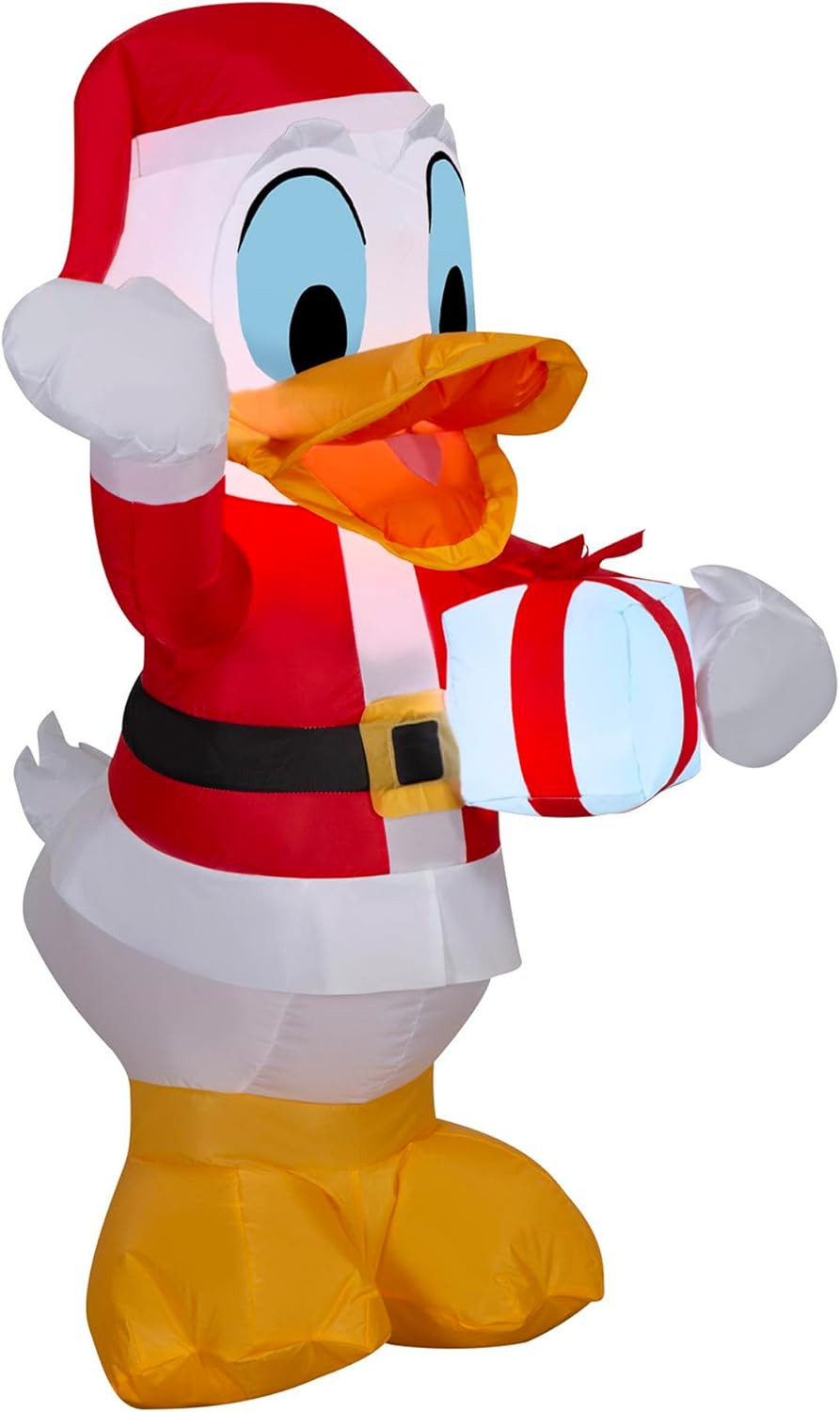 3.5 Ft Donald Duck with Santa Hat Christmas Inflatable 