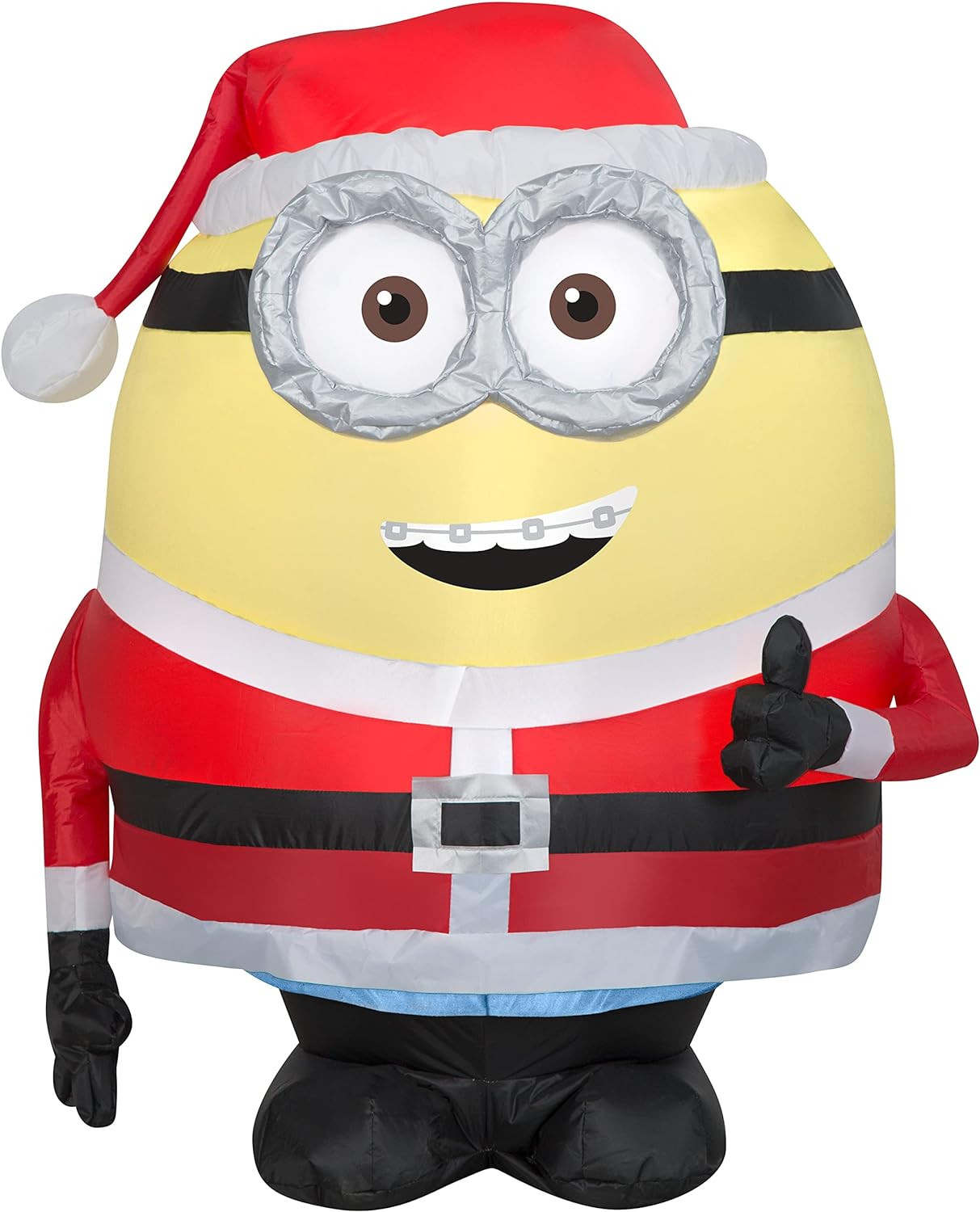 3 Ft Airblown Inflatable Minion Otto in Santa Suit