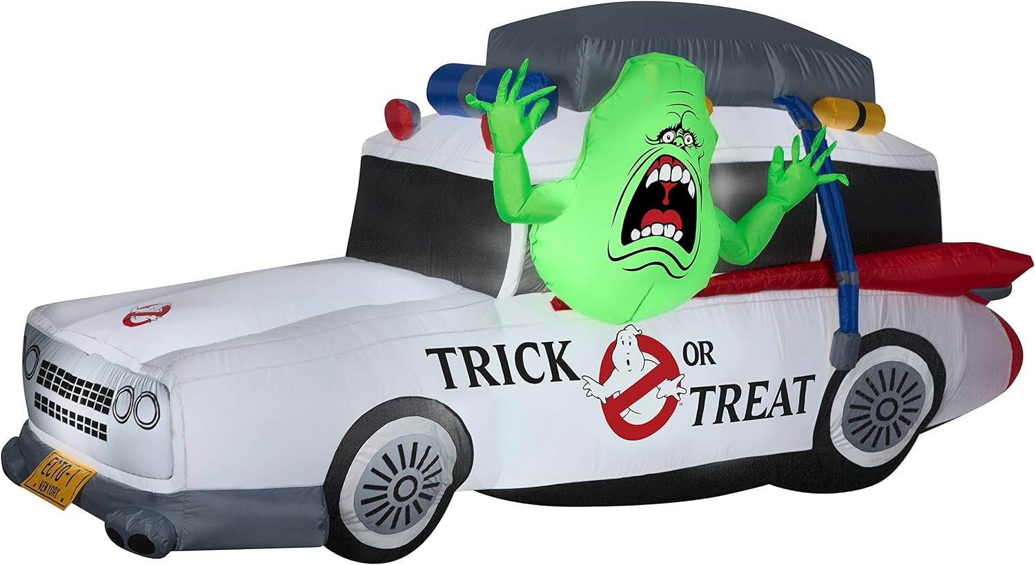 7' Gemmy Airblown Inflatable Ghostbuster's Ecto-1 Mobile w/ Slimer