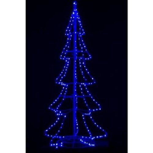 8 Ft Blue LED Pre-Lit 3D Silhouette Tree Christmas Decoration