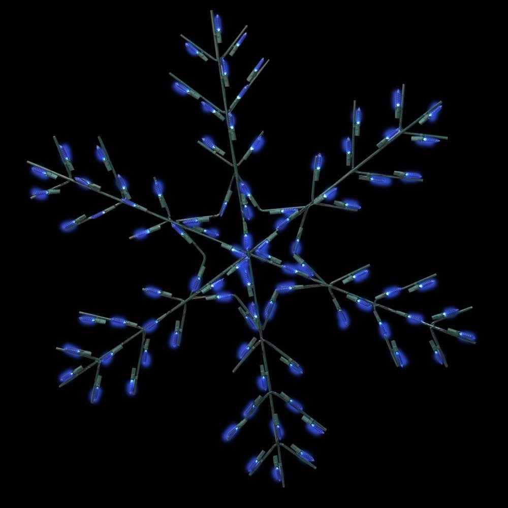 32 in. LED Wire Decor Blue Snowflake Version A 