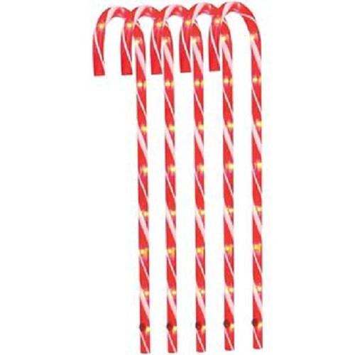 28" Candy Cane Pathway Markers Christmas Decoration Pack of 5