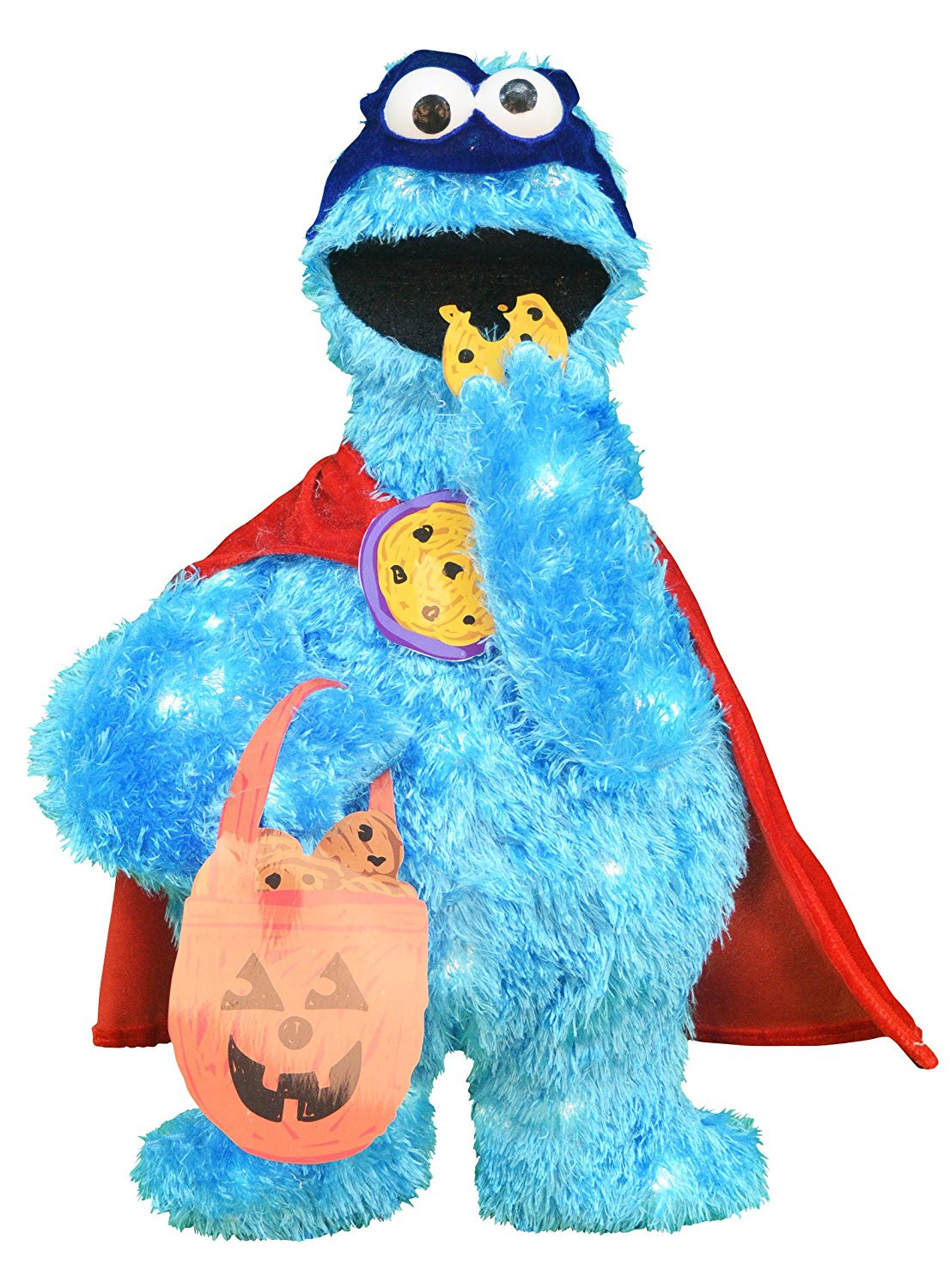 24-Inch Pre-Lit Sesame Street Cookie Monster Halloween Yard Decoration