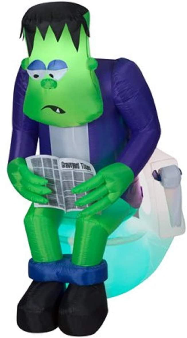 6 ft. Halloween Inflatable Surprise Monster Toilet Scene with Sound and Sensor