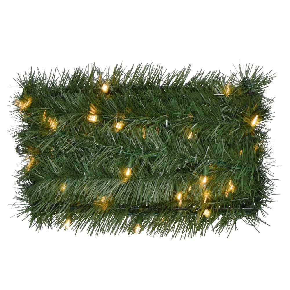 36 ft. Pre-Lit Roping Garland with 100 Clear Lights