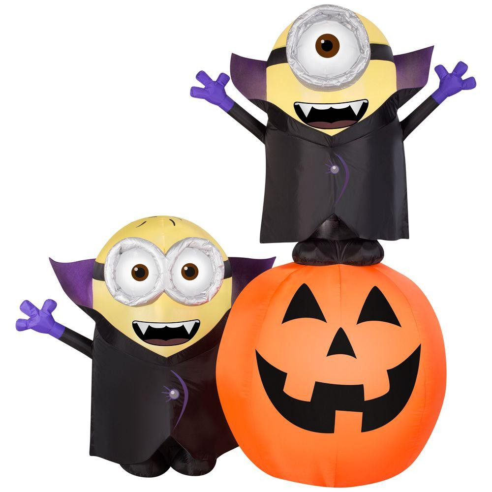 6.5' "Gone Batty" Minion Pumpkin Scene Halloween Inflatable