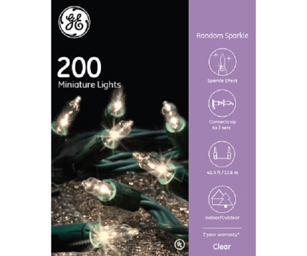 Ge Random Sparkle 200 Miniature Light String Set 