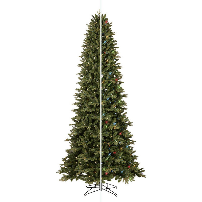 GE 9-FT Pre-lit Just Cut Deluxe Aspen Fir Artificial Christmas Tree with Color Option LED Lights