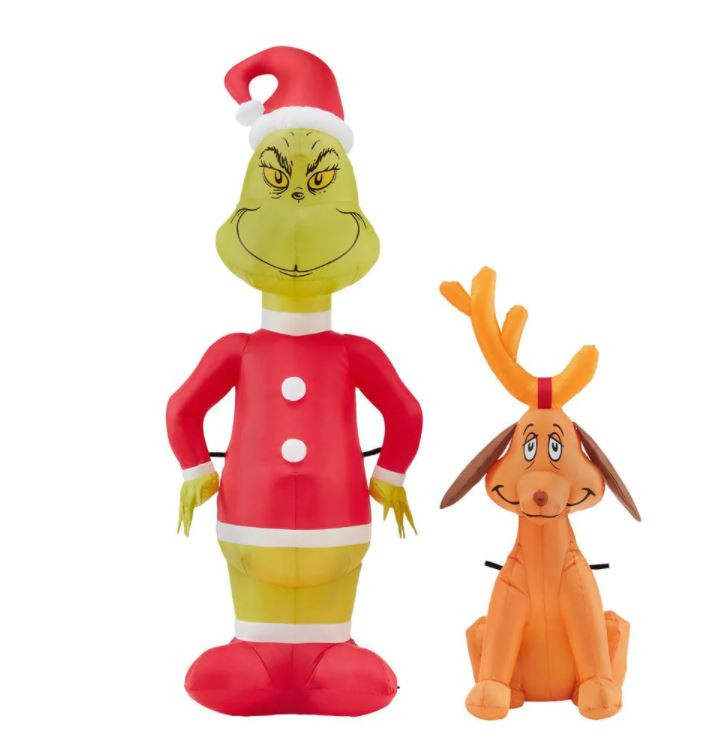4.5 ft. Airblown-Grinch and Max Christmas Inflatable
