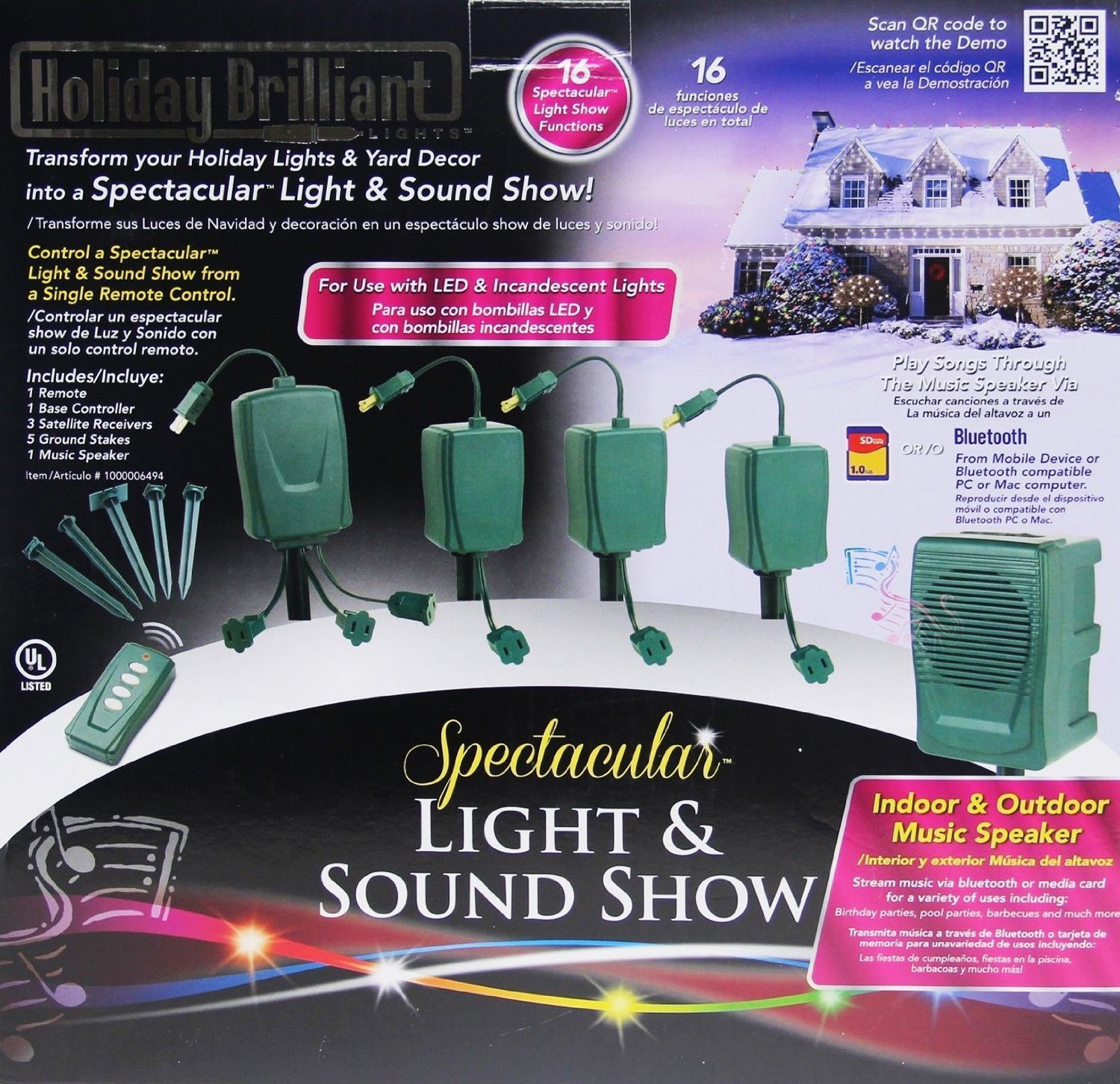 Holiday Brilliant Spectacular Light and Sound Lightshow Kit