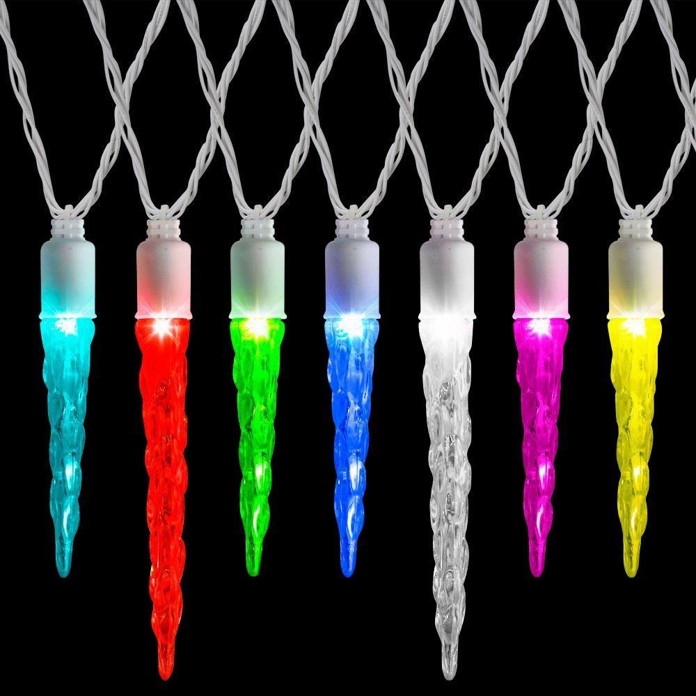 Lightshow SynchroLights 12ct Color Changing Icicle LED Christmas Lights