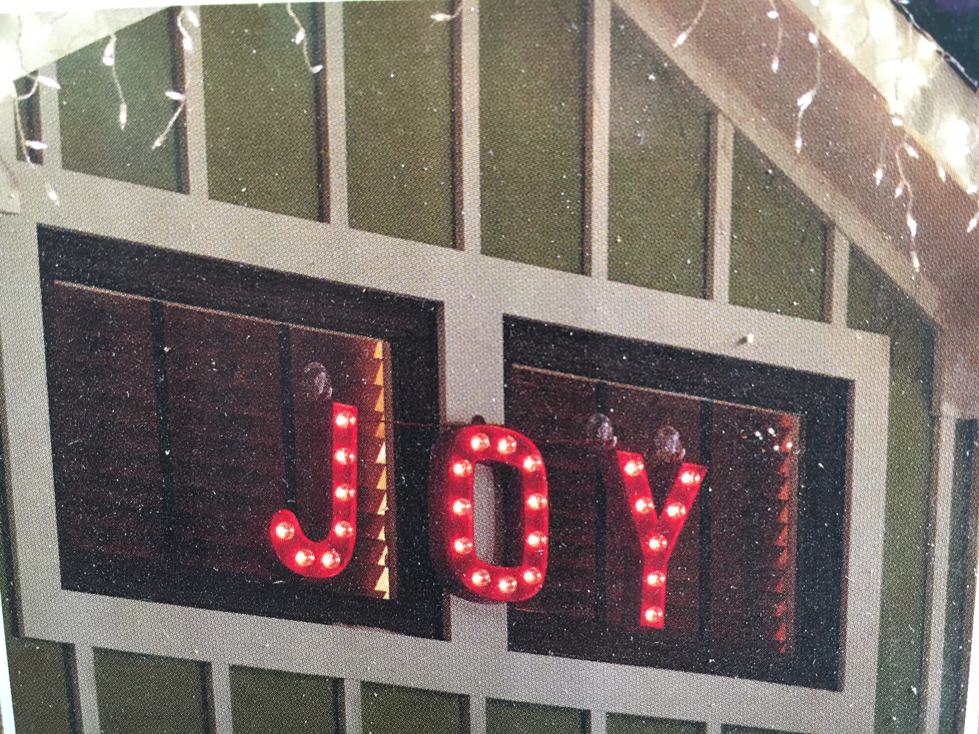 12" Hanging Lighted Joy Sign Christmas Decoration