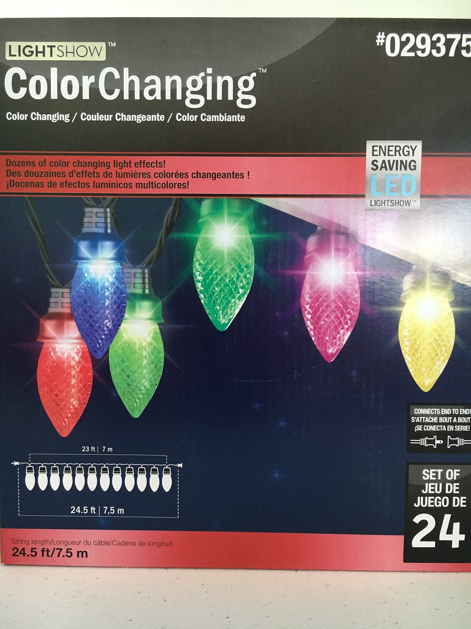 Tis Your Season Lightshow 24ct Color Changing C9 LED Christmas Lights