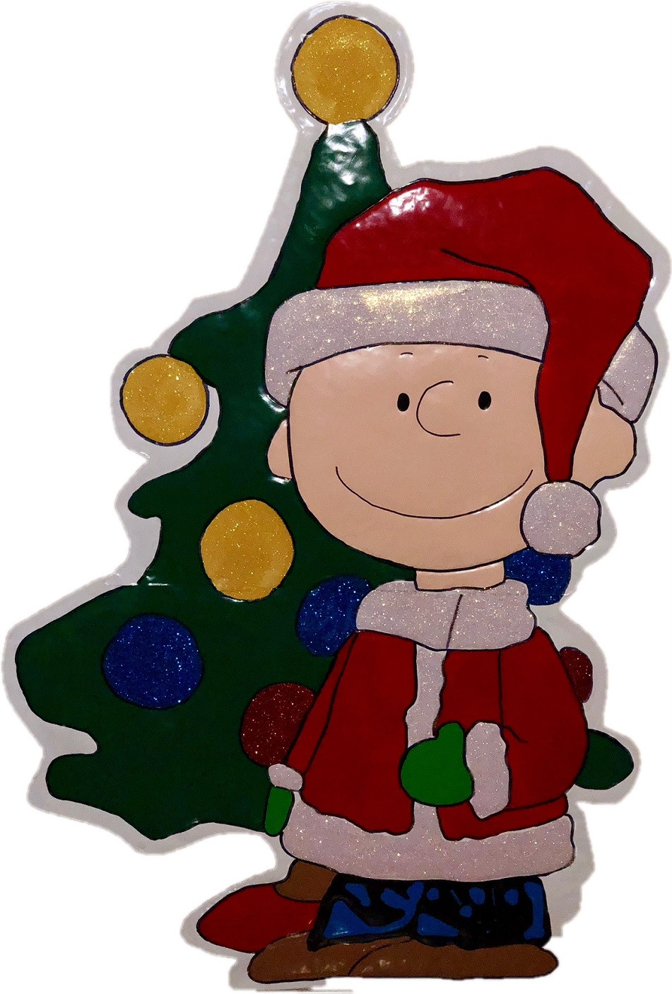 42-inch Peanuts Metal Charlie Brown With Tree Christmas Decoration