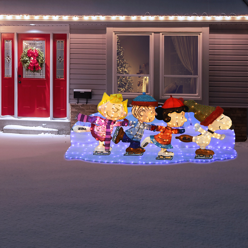 PRESALE Peanuts Gang Ice Skating 32" 3D LED "A Charlie Brown Christmas" Decorations