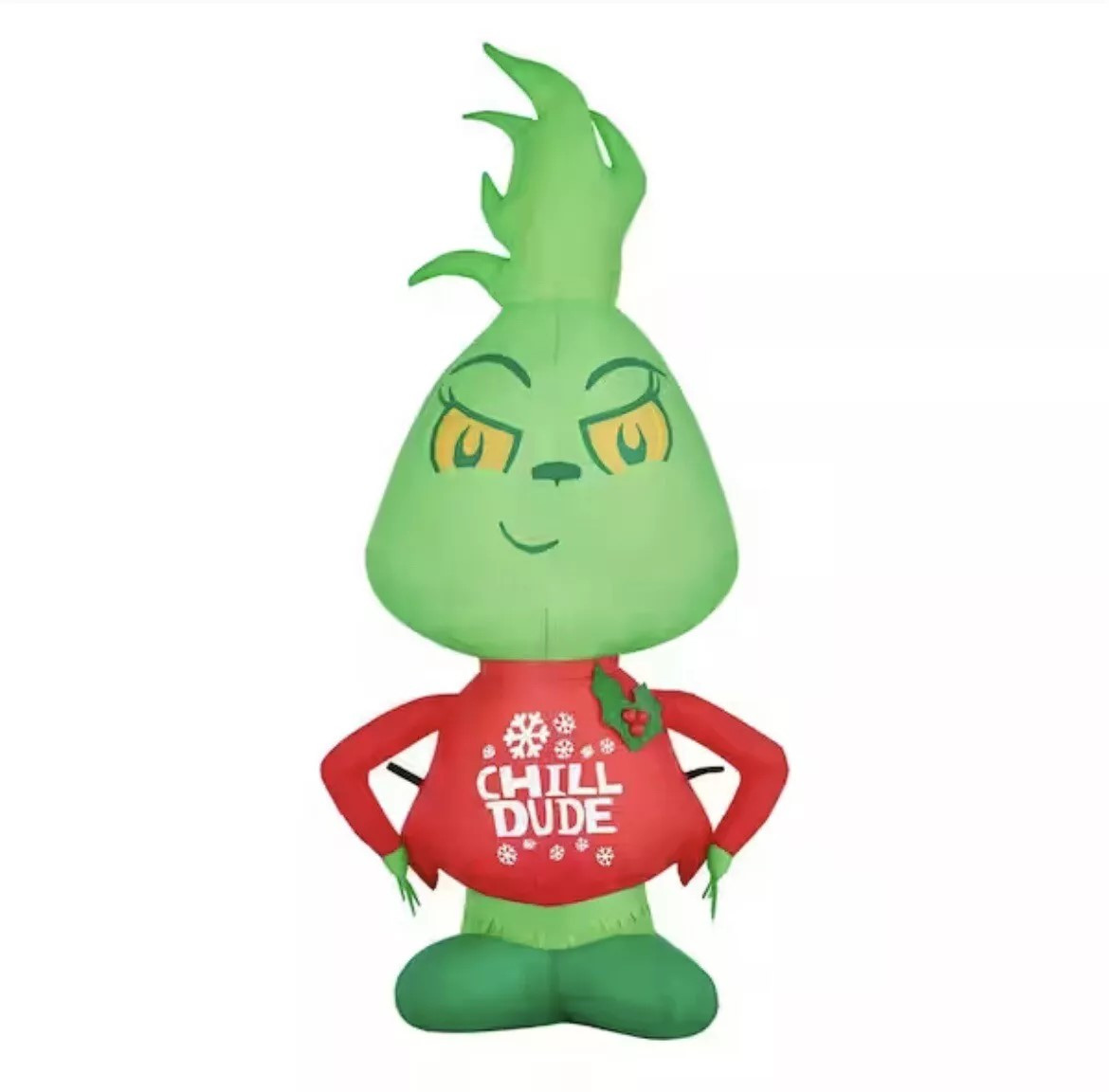 4 Ft Little Grinch Airblown Inflatable in Christmas Sweater