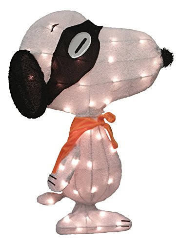 24-Inch Pre-Lit 2-D Spooky Masked Snoopy Yard Decoration