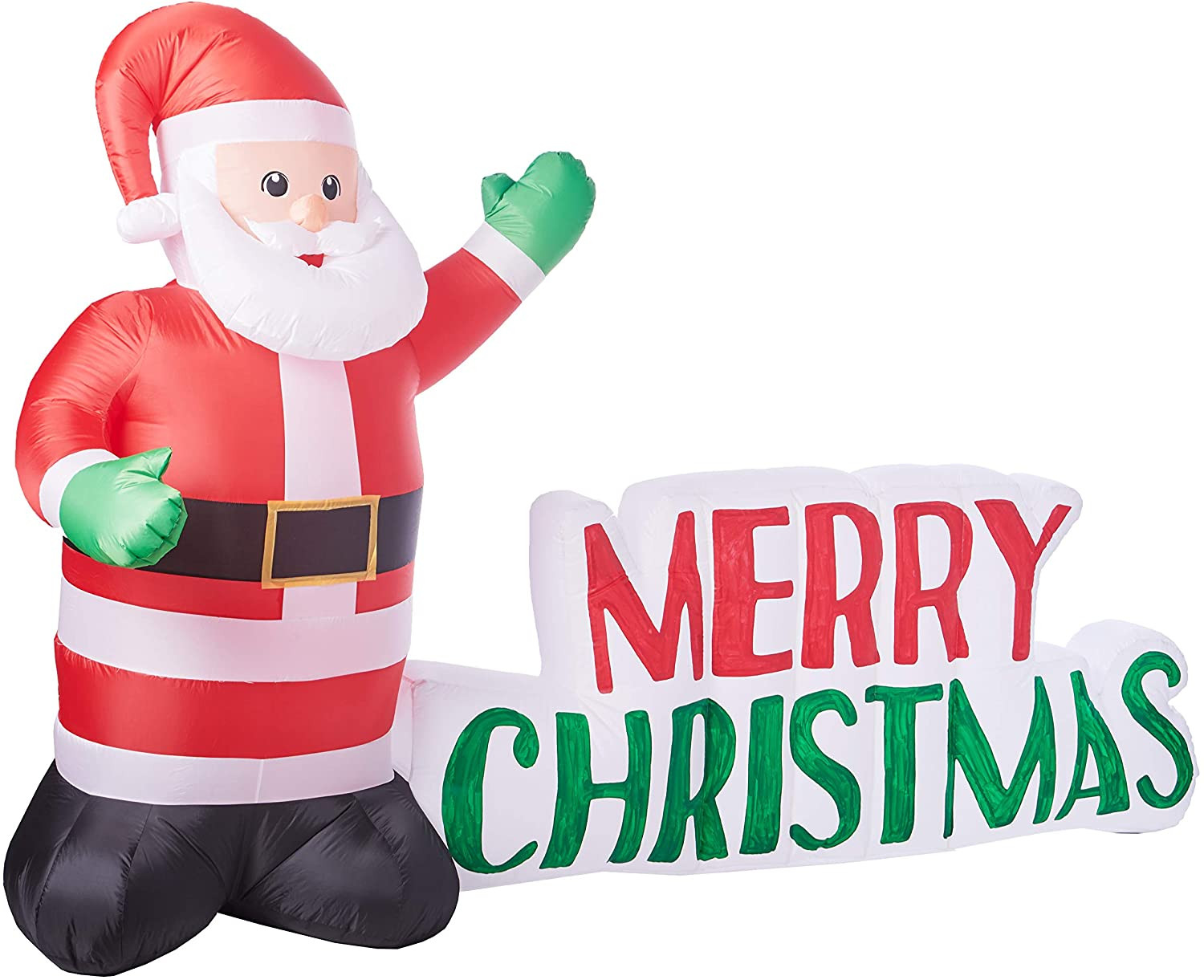 8.5 Ft Inflatable Santa and Merry Christmas Sign 