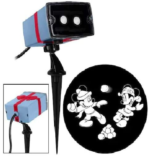 Disney Christmas Mickey & Minnie LED Projection Spotlight - White