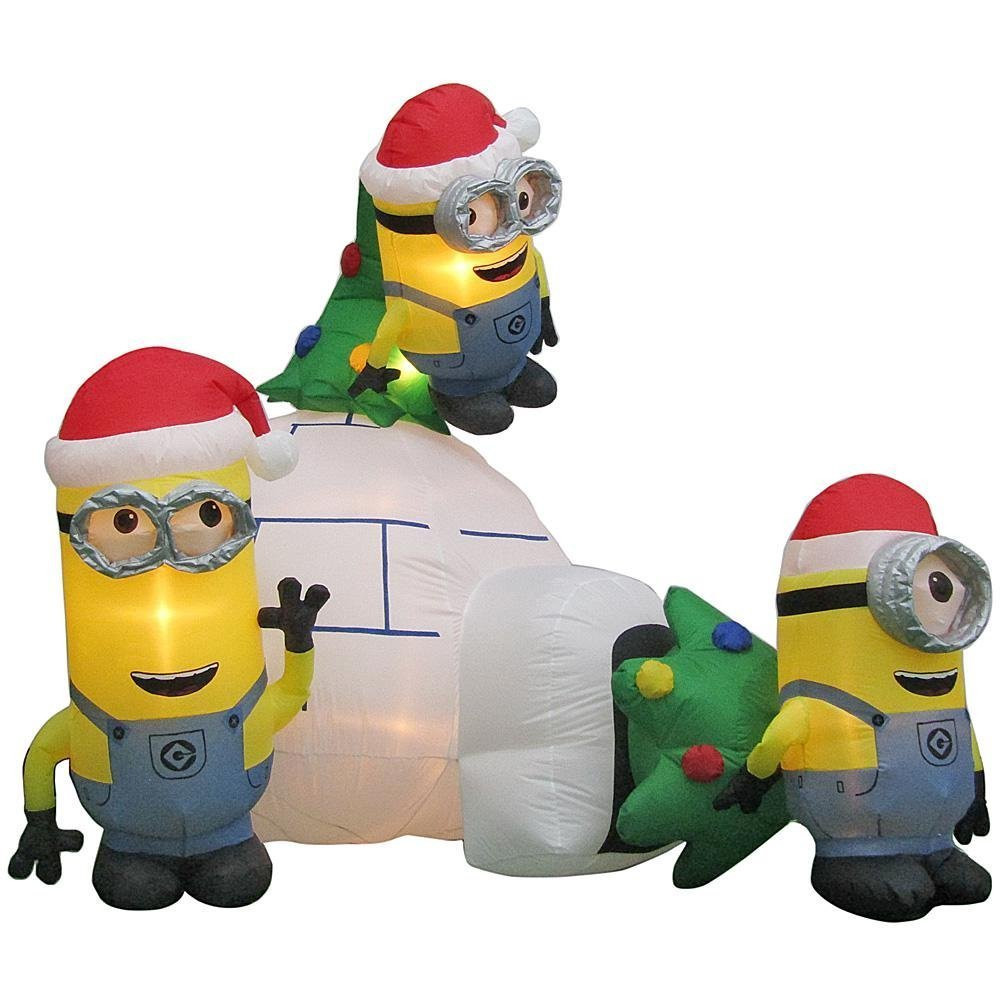 8 Ft Minions Igloo Scene Airblown Inflatable