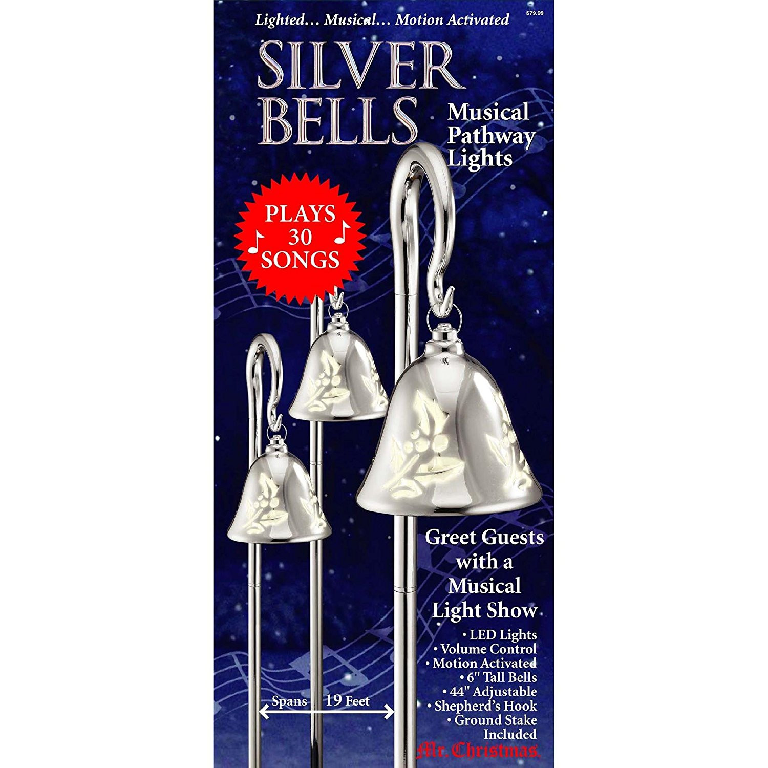Mr. Christmas Silver Bells Musical Pathway Lights 