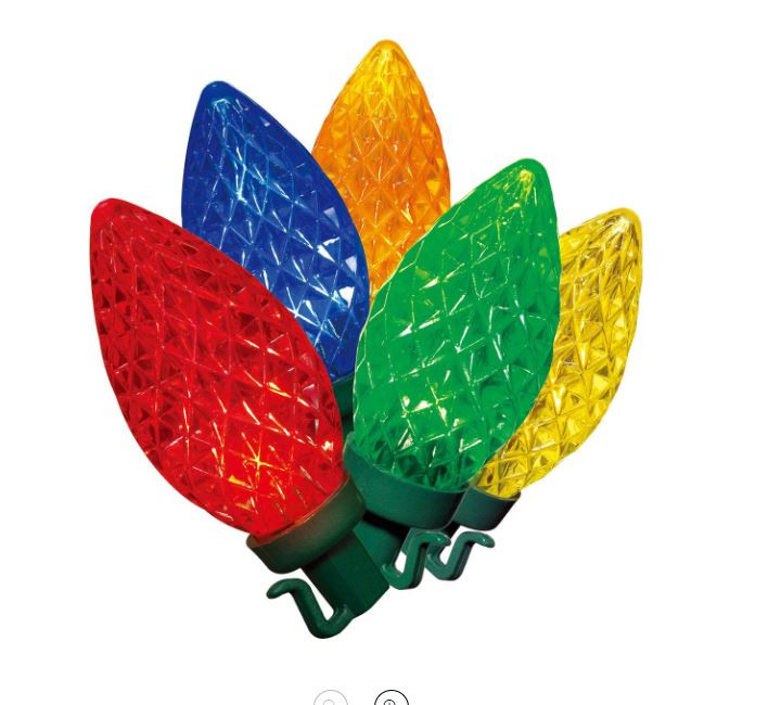 400-Count Multi-Color Diamond-Cut C9 LED Christmas Lights, 238 Feet