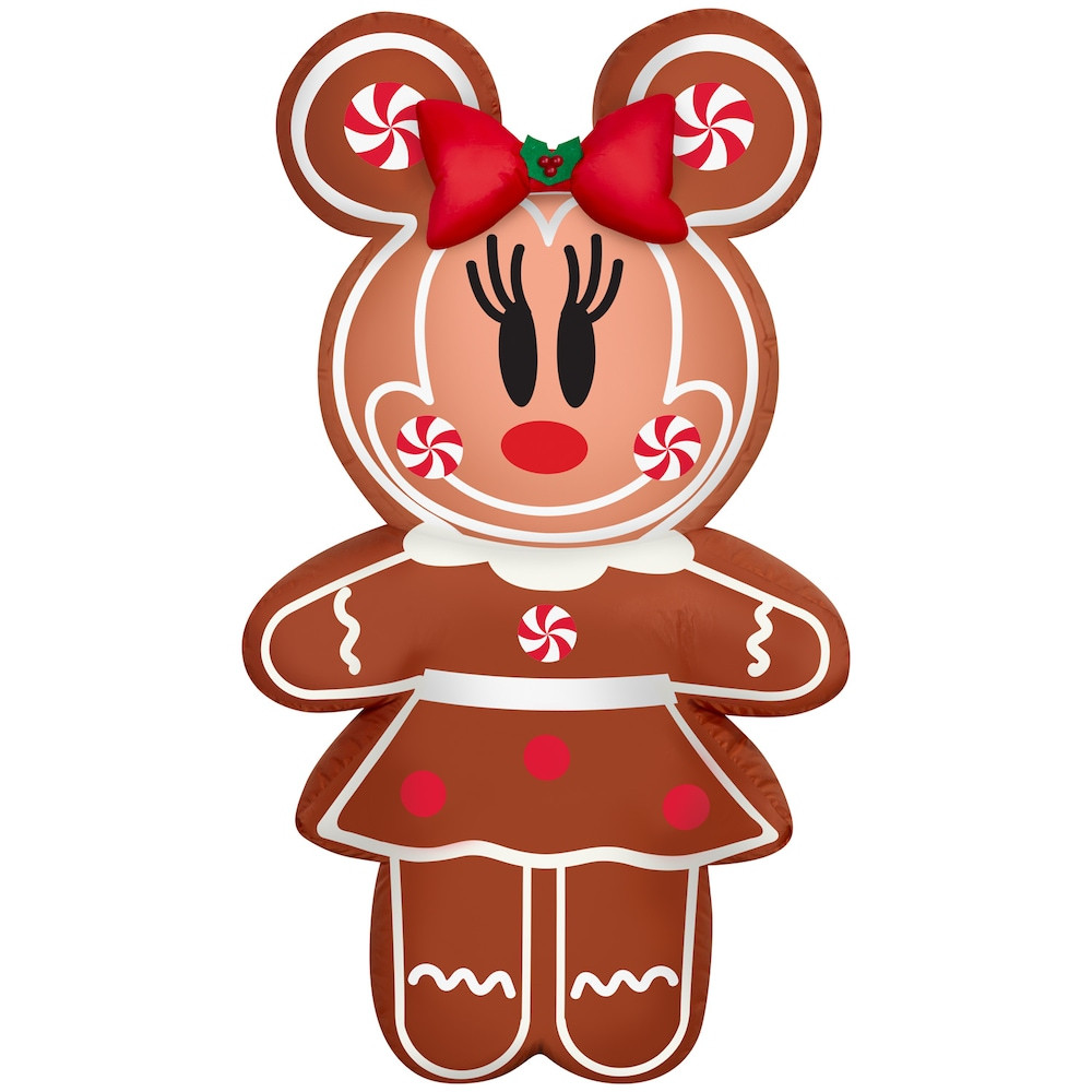 3.5 Ft Tall Airblown Inflatable Gingerbread Minnie Mouse 