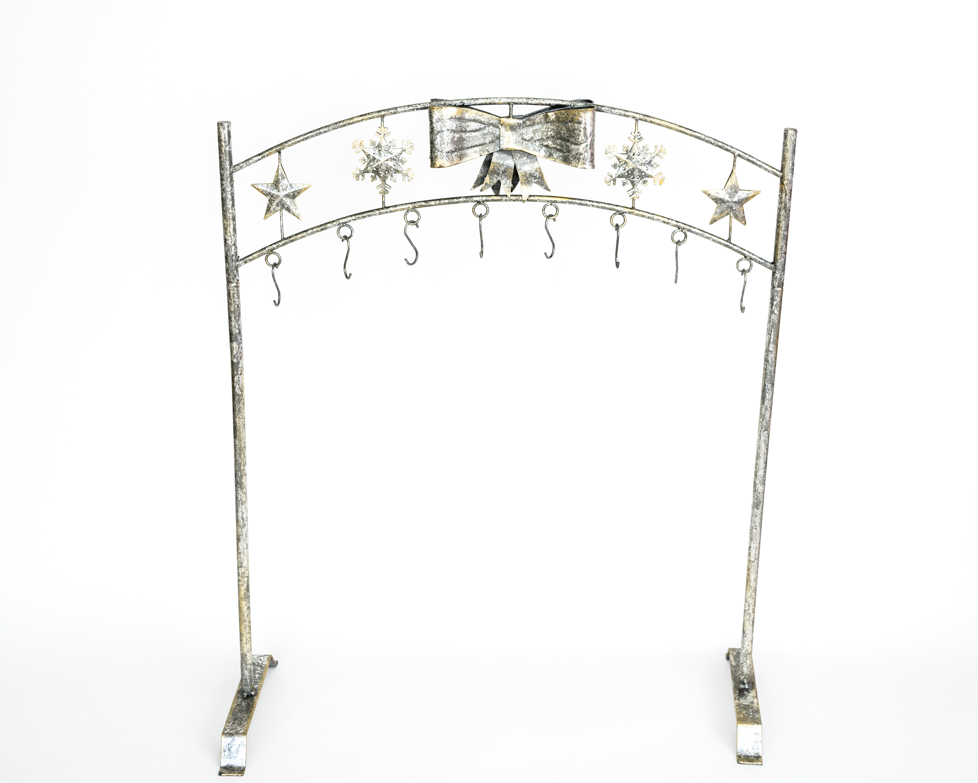Christmas Stocking Holder Stand Tis Your Season Silver Snowflake Christmas Stocking Holder Stand