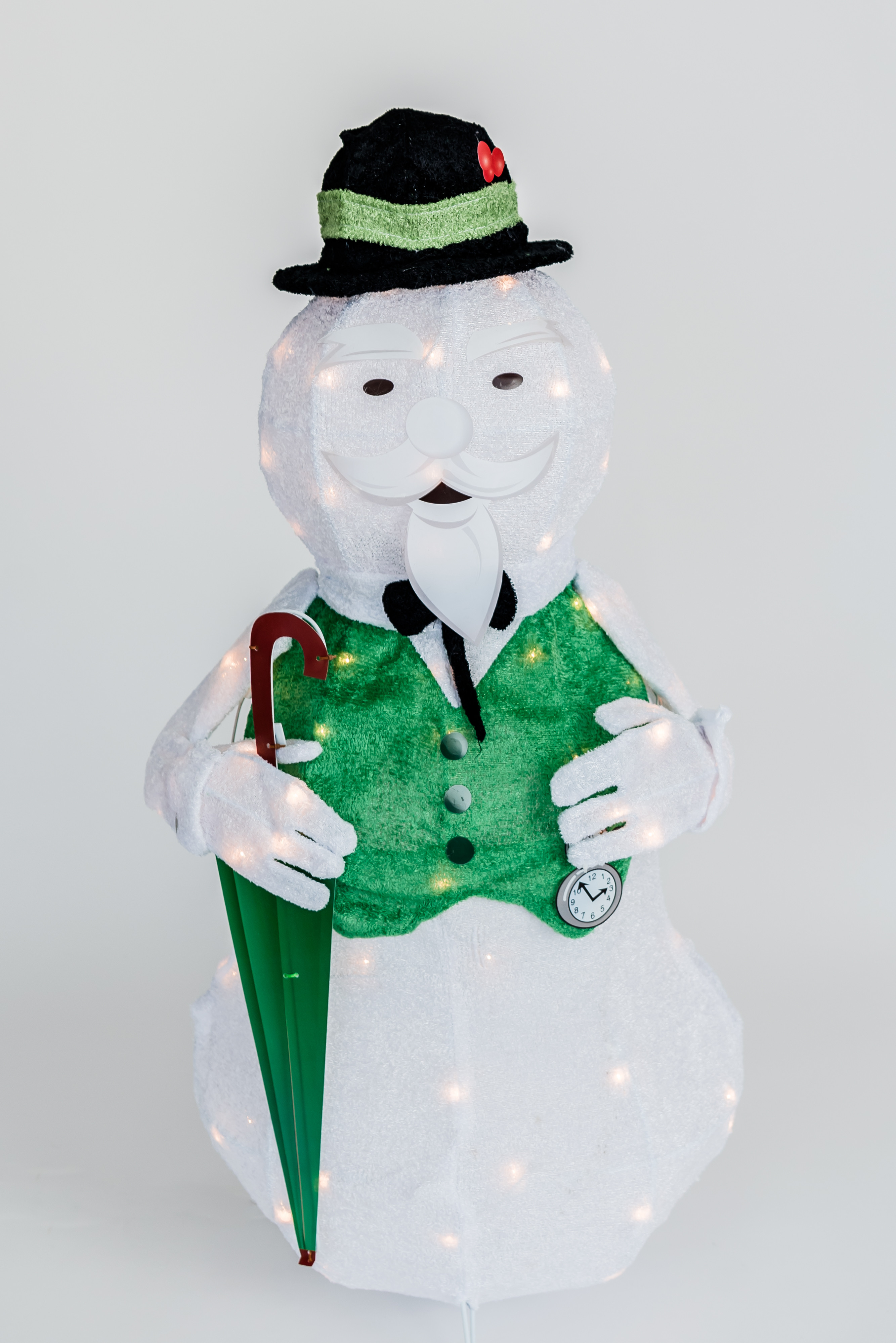 Sam the Snowman 36" 3-D Tinsel Outdoor Christmas Decoration 