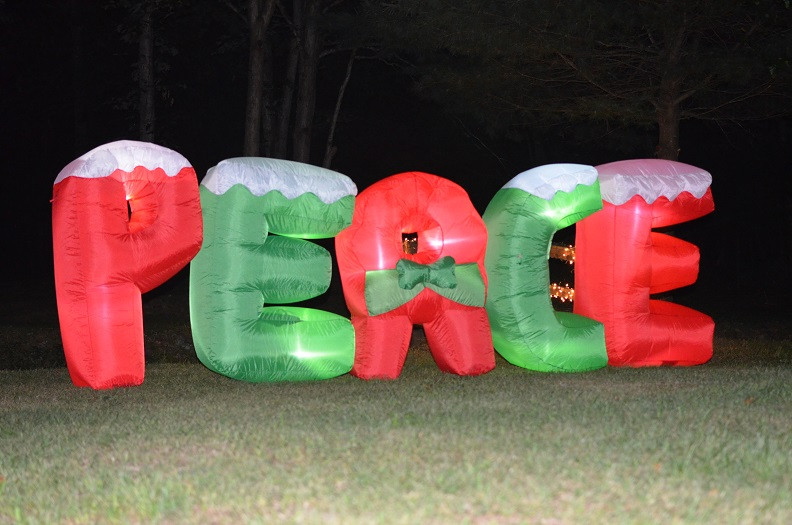 12 ft. Peace Sign Airblown Inflatable Christmas Decoration 