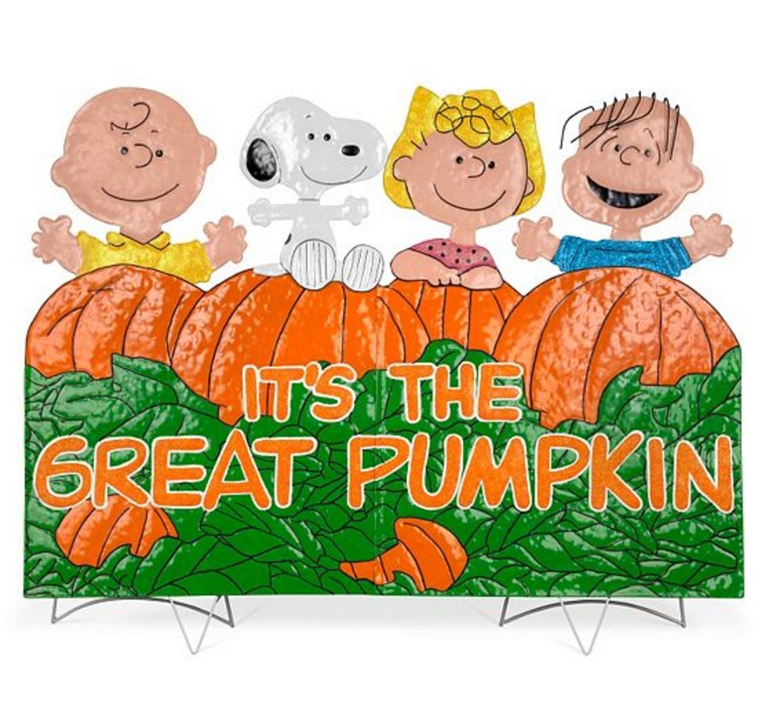 "It's the Great Pumpkin Charlie Brown" Hammered Metal