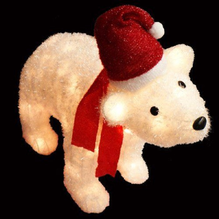 lighted christmas bear