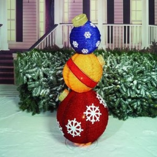 50" Lighted Pop-up Ornaments Stack