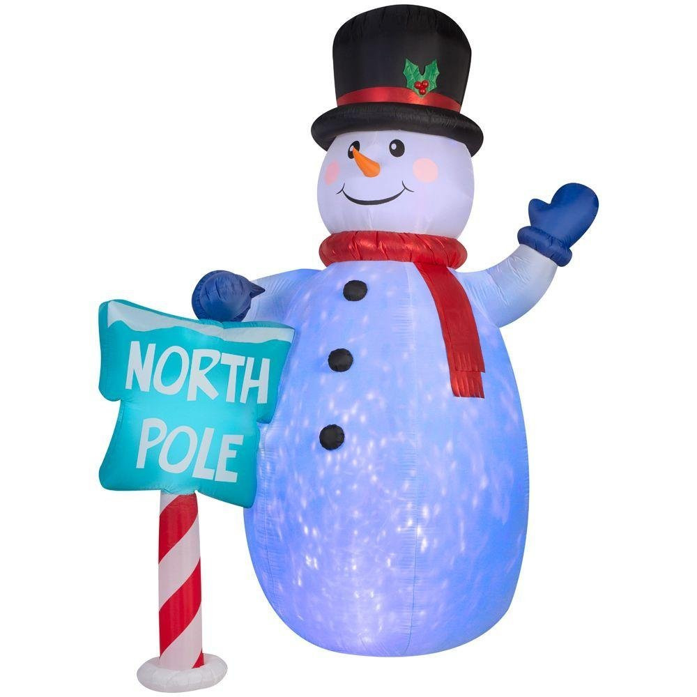 10 Ft. Inflatable Airblown Snowman with Projection Kaleidoscope 