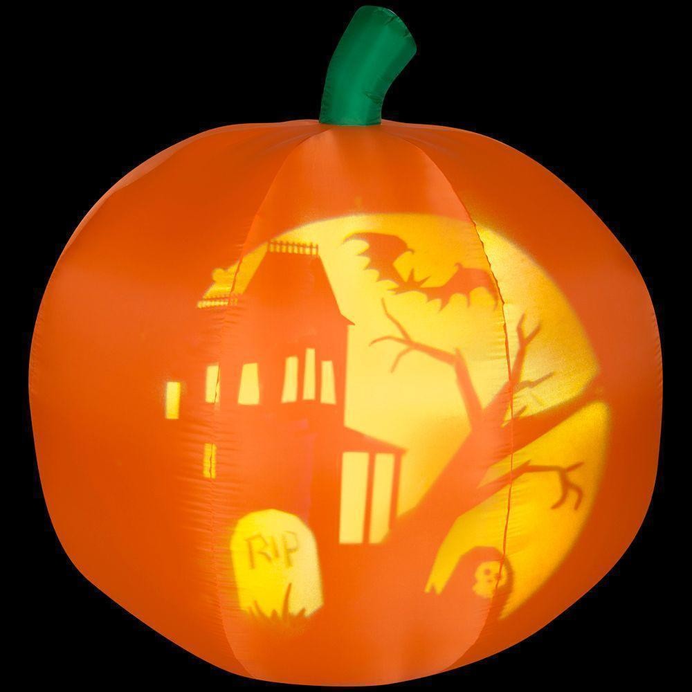 5' Panoramic Projection Pumpkin Airblown Inflatable