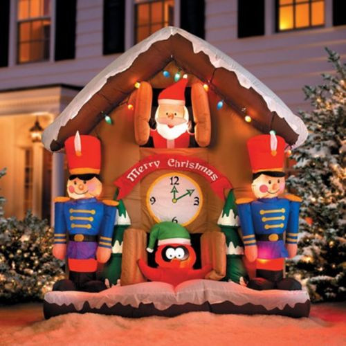 Tis Your Season 6.5 Tall Animated Santa Clock Airblown
